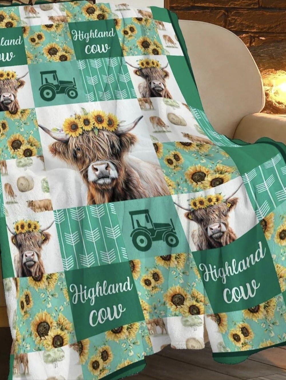 Highland Cow Flannel Blanket